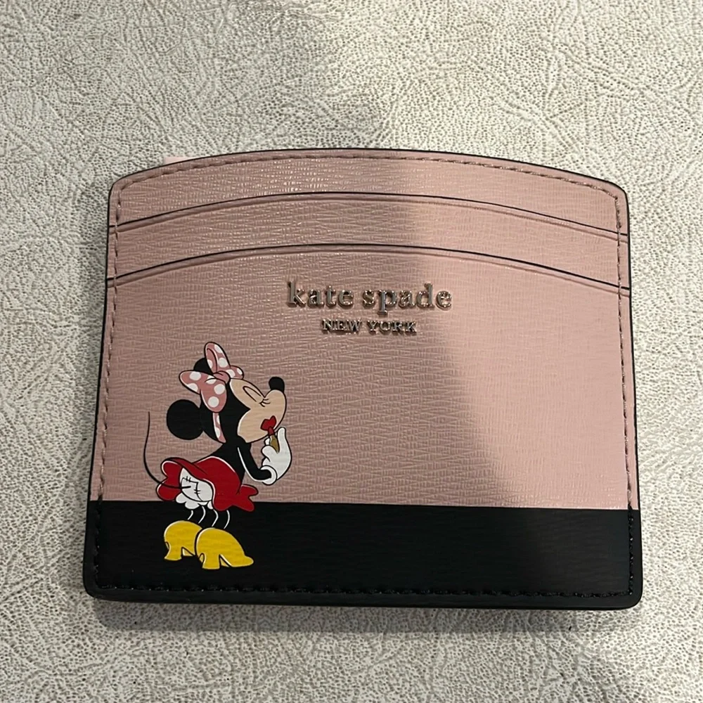 Kate spade x Disney Minnie Mouse card holder brand new